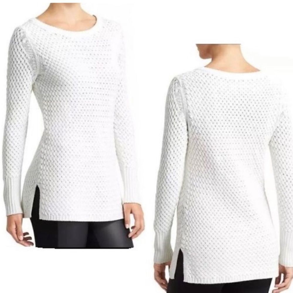 ATHLETA Cream Merino Cypress Sweater Wool Blend Pullover- Size XS